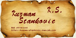 Kuzman Stanković vizit kartica